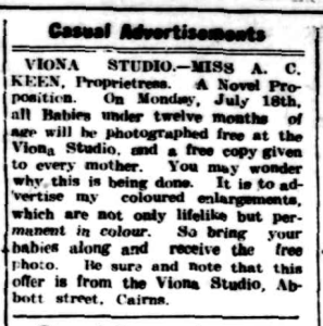 Casual Advertisements, Cairns Post, 18 July 1910