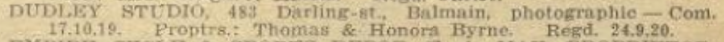 Registered Firms, Dun's Gazette, 11 October 1920
